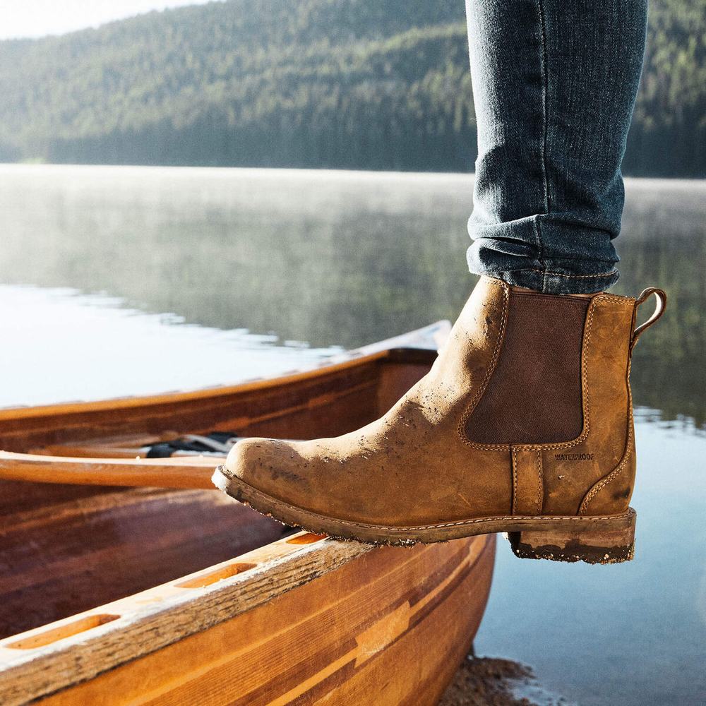 Women's Ariat Wexford Waterproof Booties Brown | NIXZ-29057