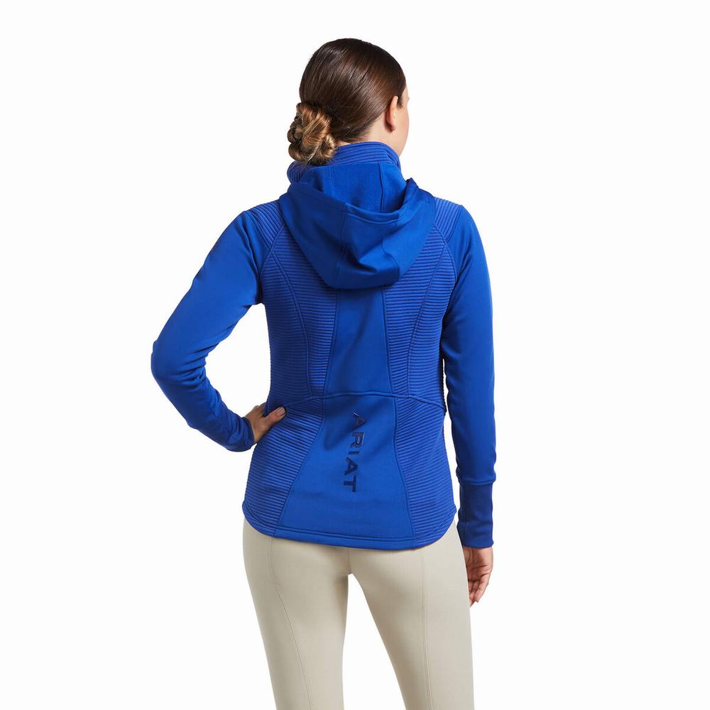 Women's Ariat Wilde Full Zip Hoodie Blue | ZIPC-76309