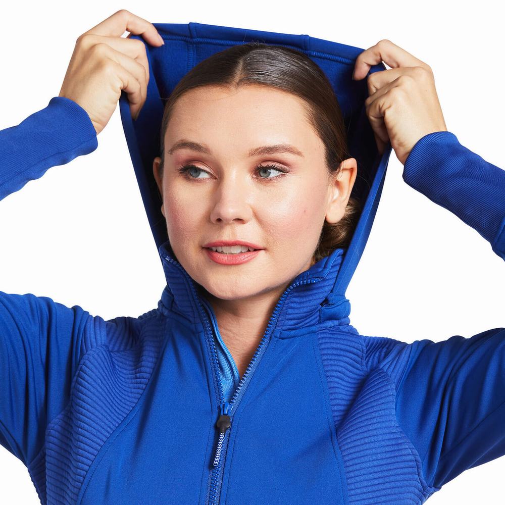 Women's Ariat Wilde Full Zip Hoodie Blue | ZIPC-76309