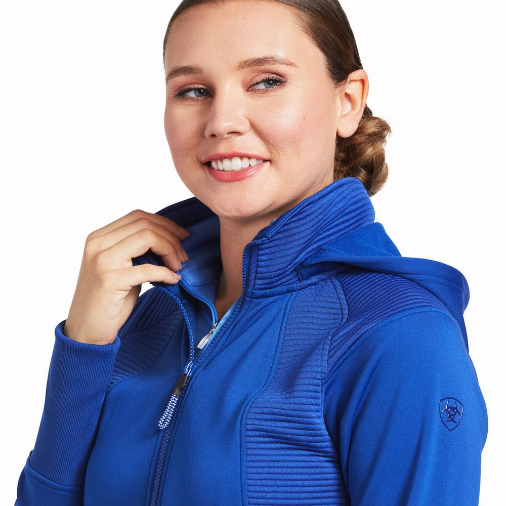 Women's Ariat Wilde Full Zip Hoodie Blue | ZIPC-76309