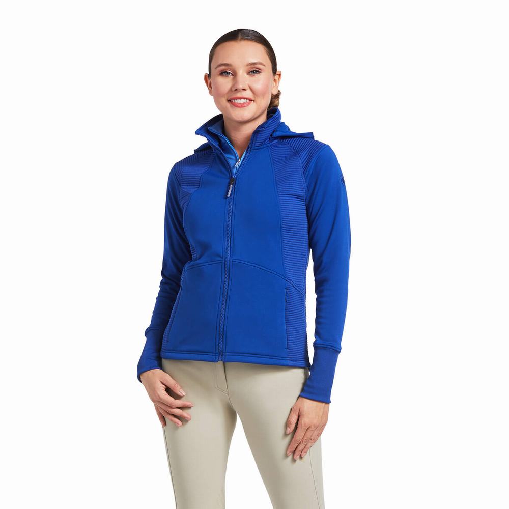 Women\'s Ariat Wilde Full Zip Hoodie Blue | ZIPC-76309